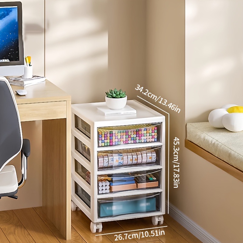 Stationery Office Supply Store - 서랍이 있는 다층 이동식 수납 카트,
