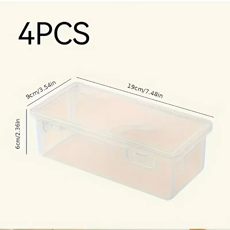 Stationery Office Supply Store - 뚜껑이 있는 대형 투명 PP 수납함