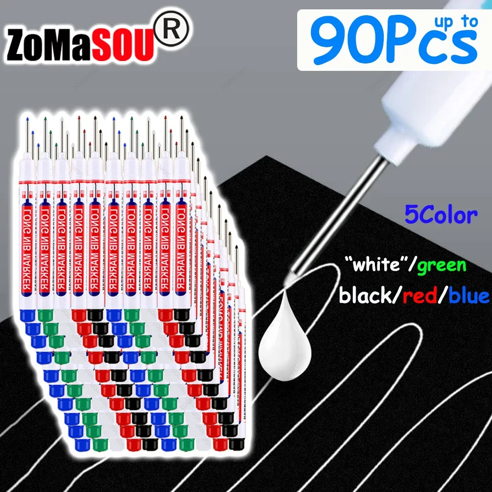 Highlighter Set Pastel - 1-90Pcs 방수 흰색 긴 머리 마커