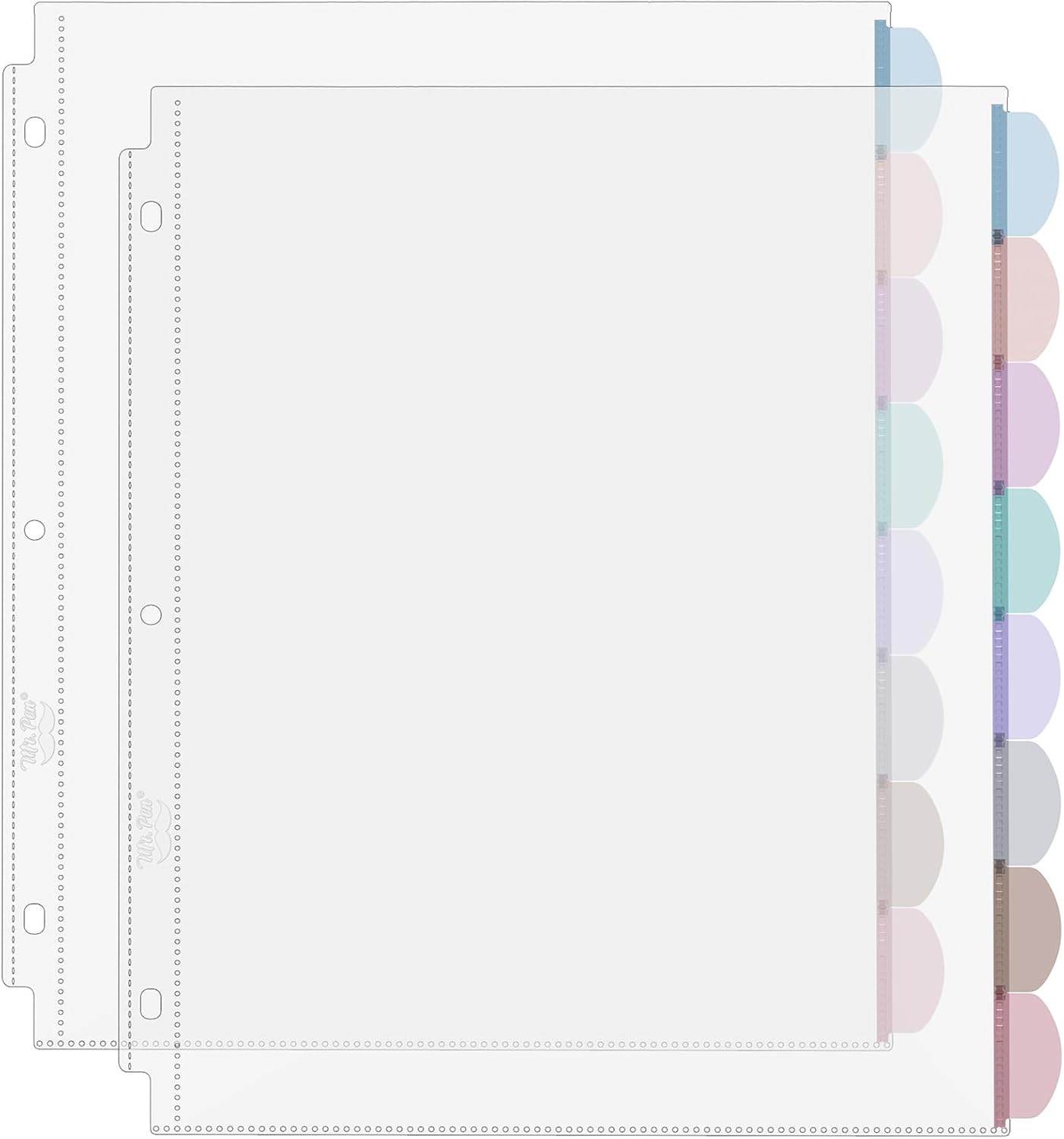 Index Tab Divider - A4 투명 파일 보호대(탭 포함), 8탭,