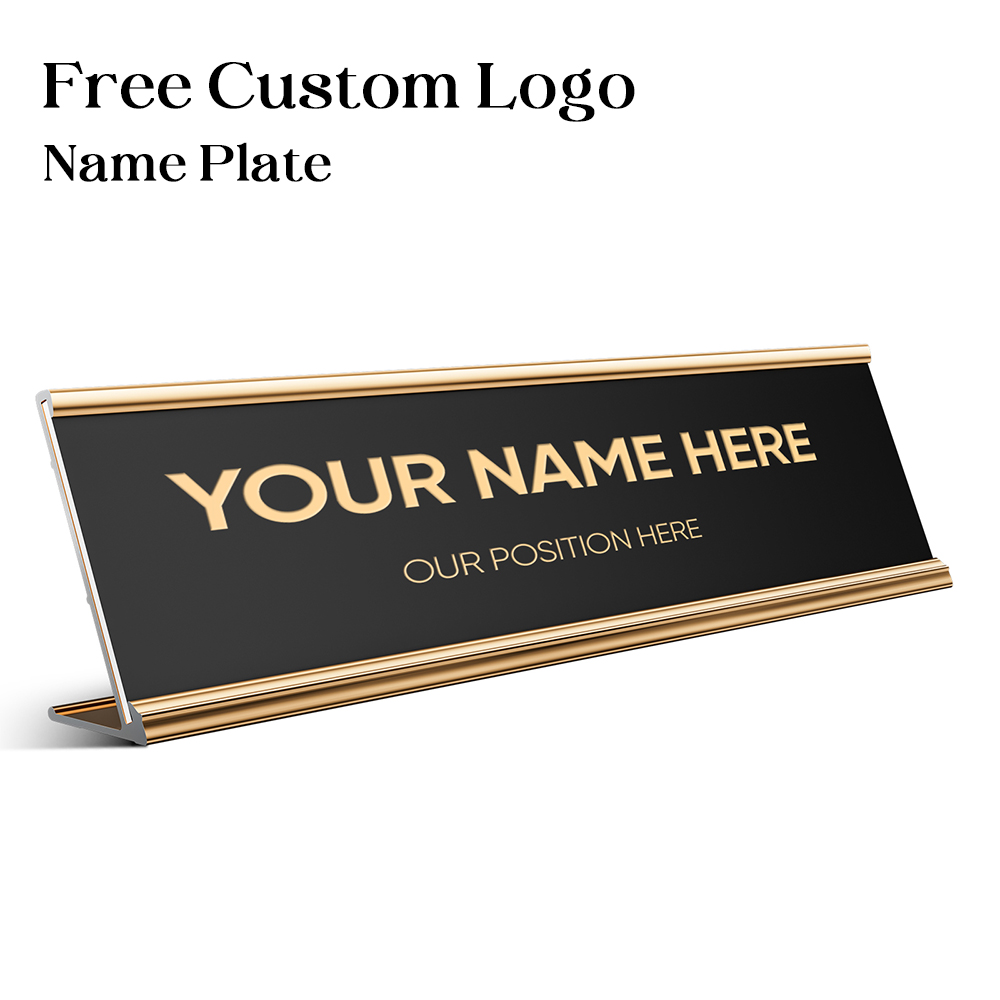 Desk Name Plate - 무료 맞춤형 사무실 명판 알루미늄 인쇄
