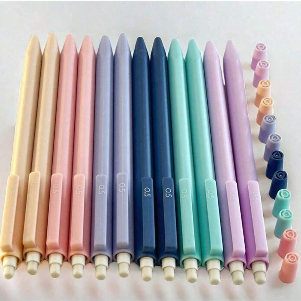 Highlighter Set Pastel - 귀여운 파스텔 색상의 샤프펜슬 세트, 0.5mm