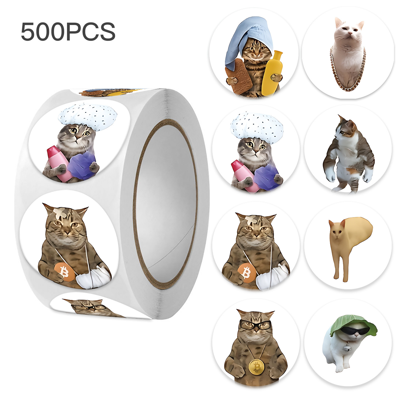 Memo Pad Sticky - 100-500pcs 재미 있은 고양이 낙서 감정