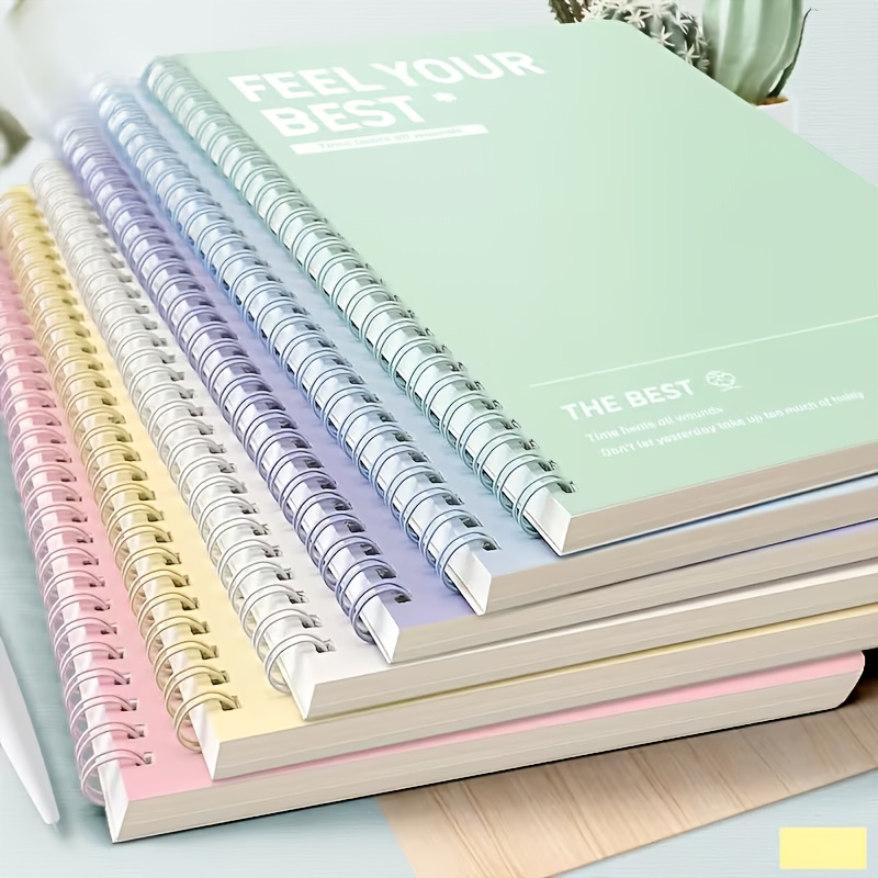 Graph Paper Pad - 6개입 스파이럴 노트, 심플한 A5/B5 하드커버