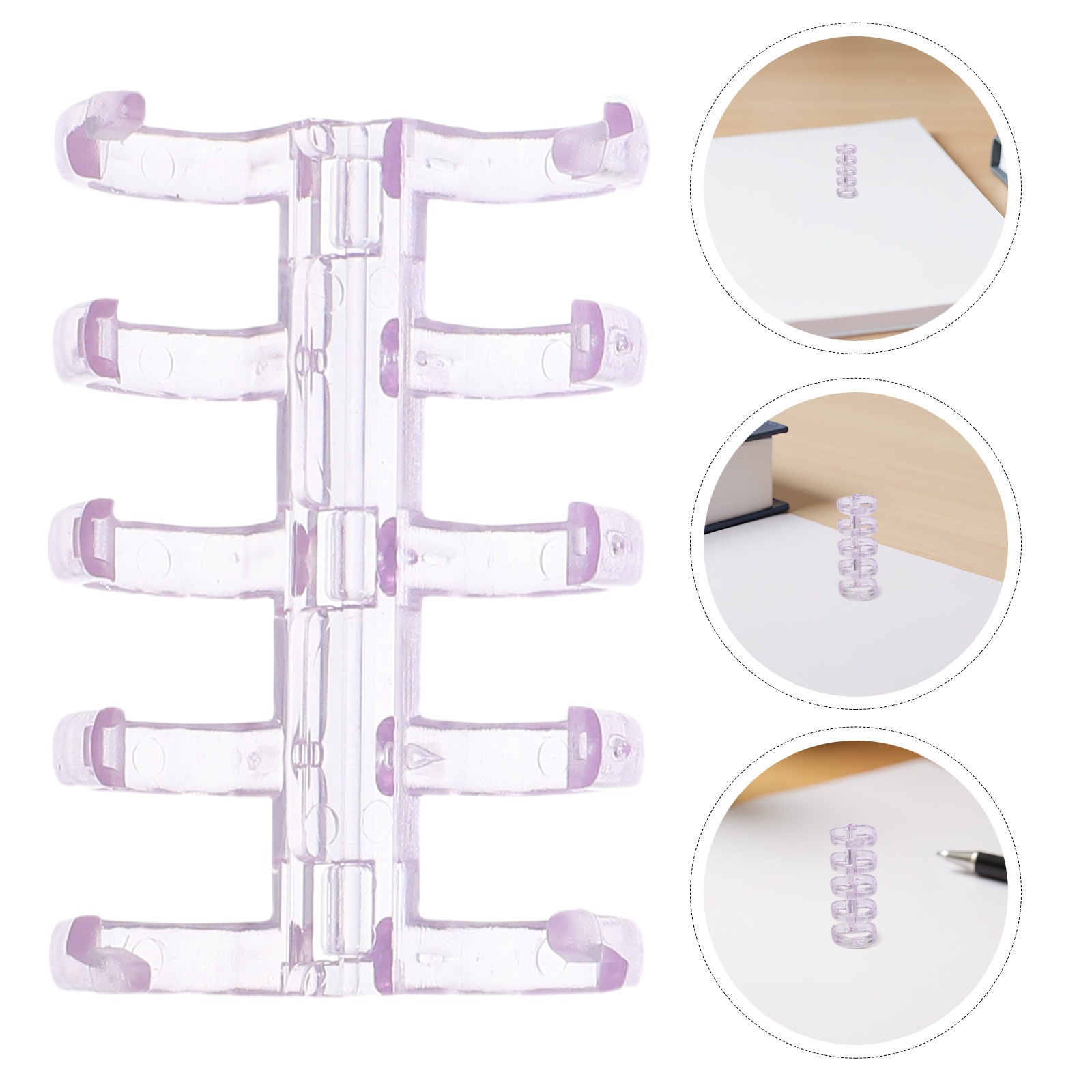 Binding Comb Plastic - 플라스틱 루즈리프 바인더 링 100개, 5홀