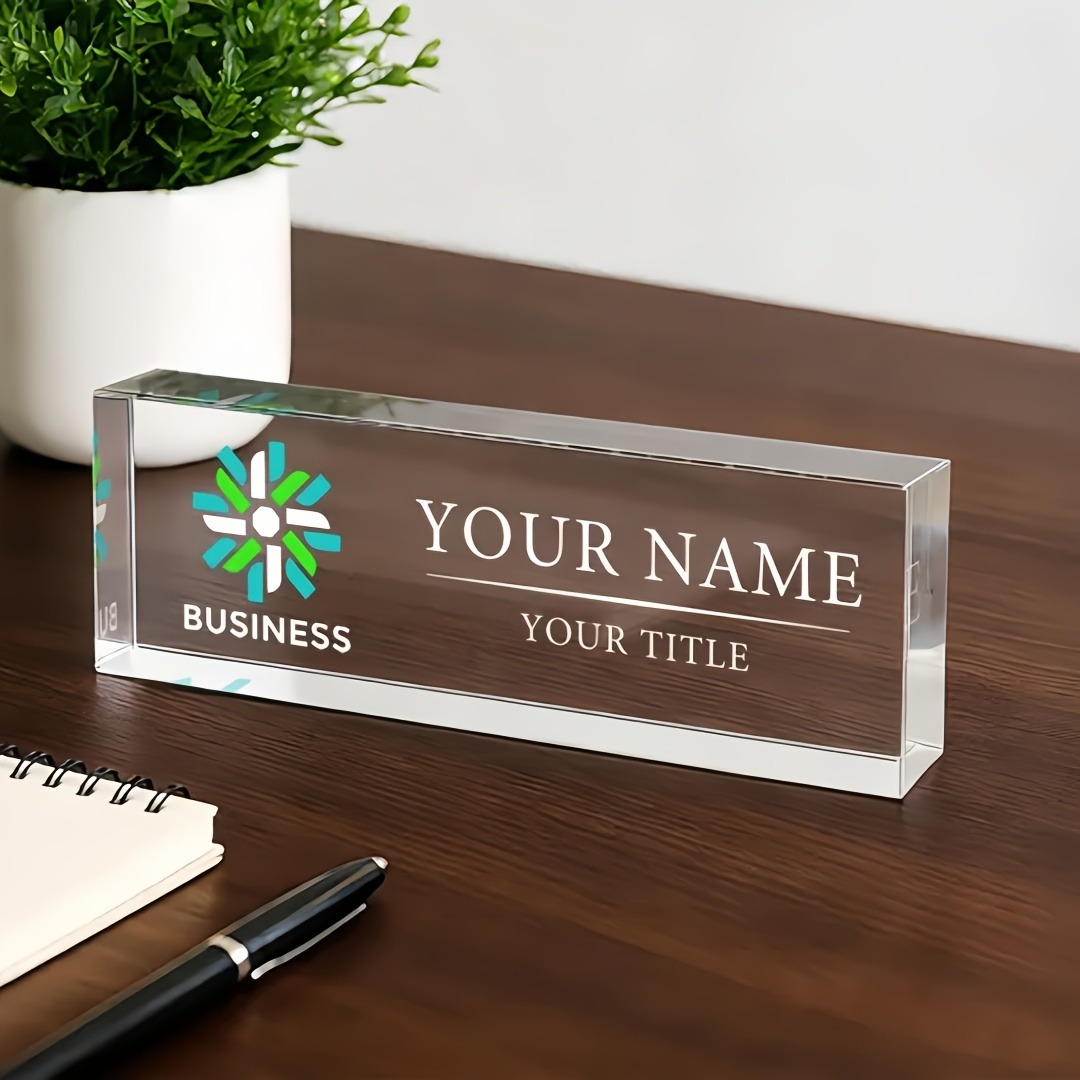 Desk Name Plate - 2D 평면 개인 맞춤형 아크릴 책상