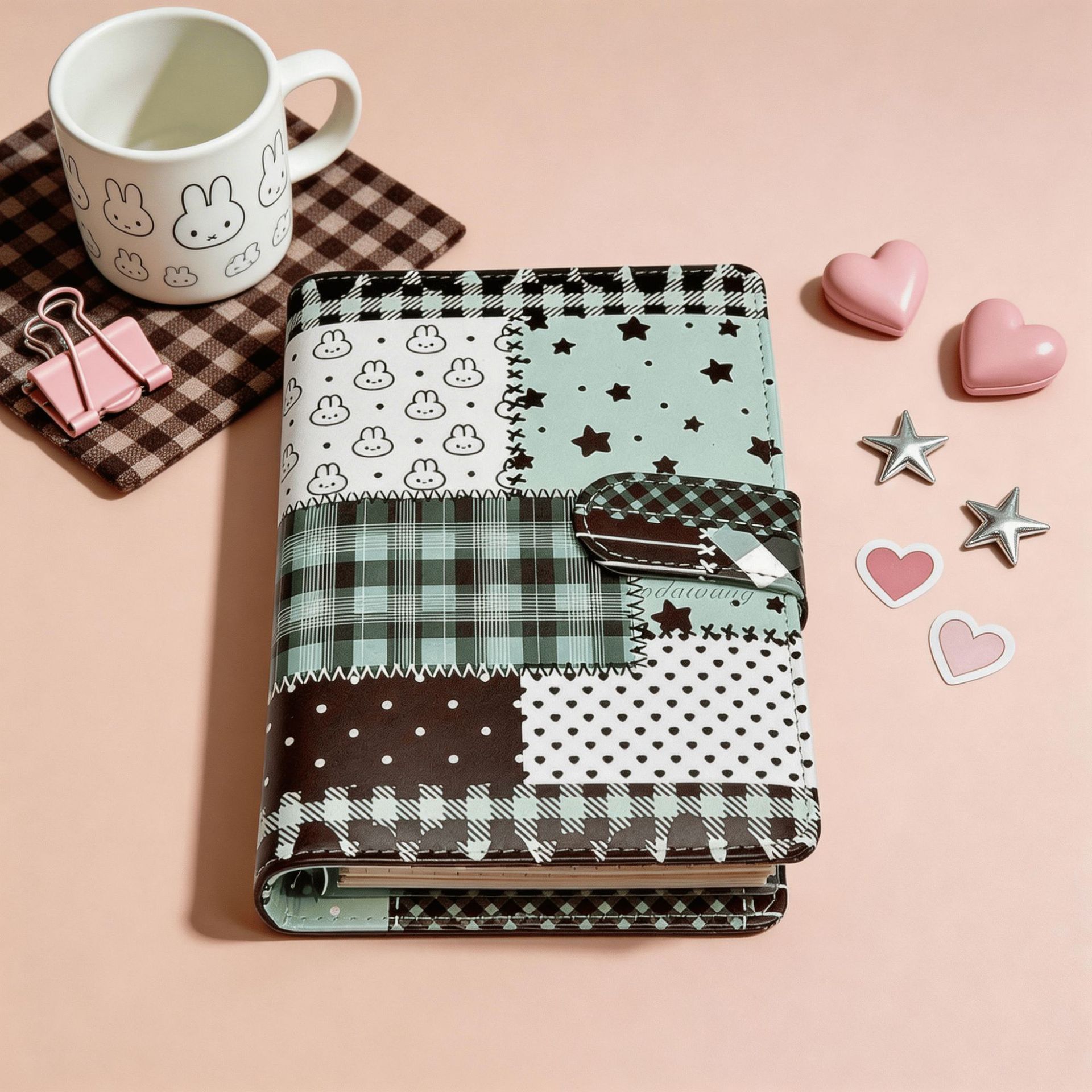 Graph Paper Pad - A6 그린 스플라이스 그리드 노트 루즈리프