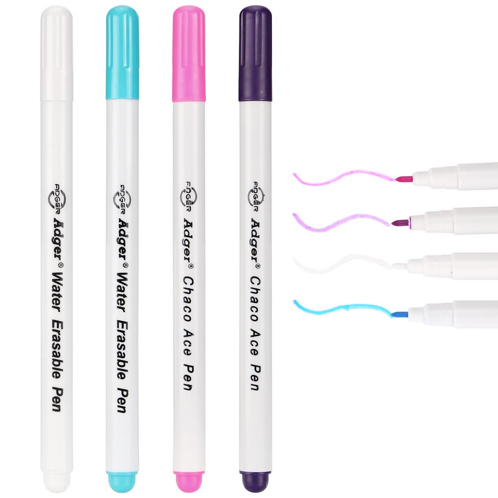 Whiteboard Marker Set - 4개/세트 패브릭 마커, 공기/물로 지워지는 퀼팅,