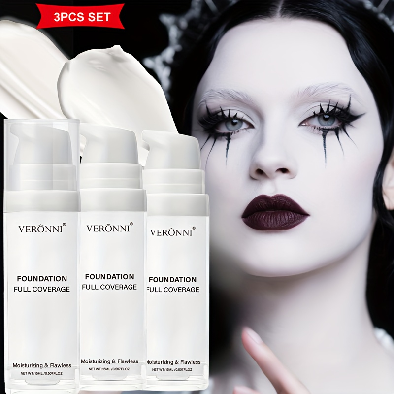 Correction Fluid White - 매트 화이트 리퀴드 파운데이션 메이크업, 빌더블