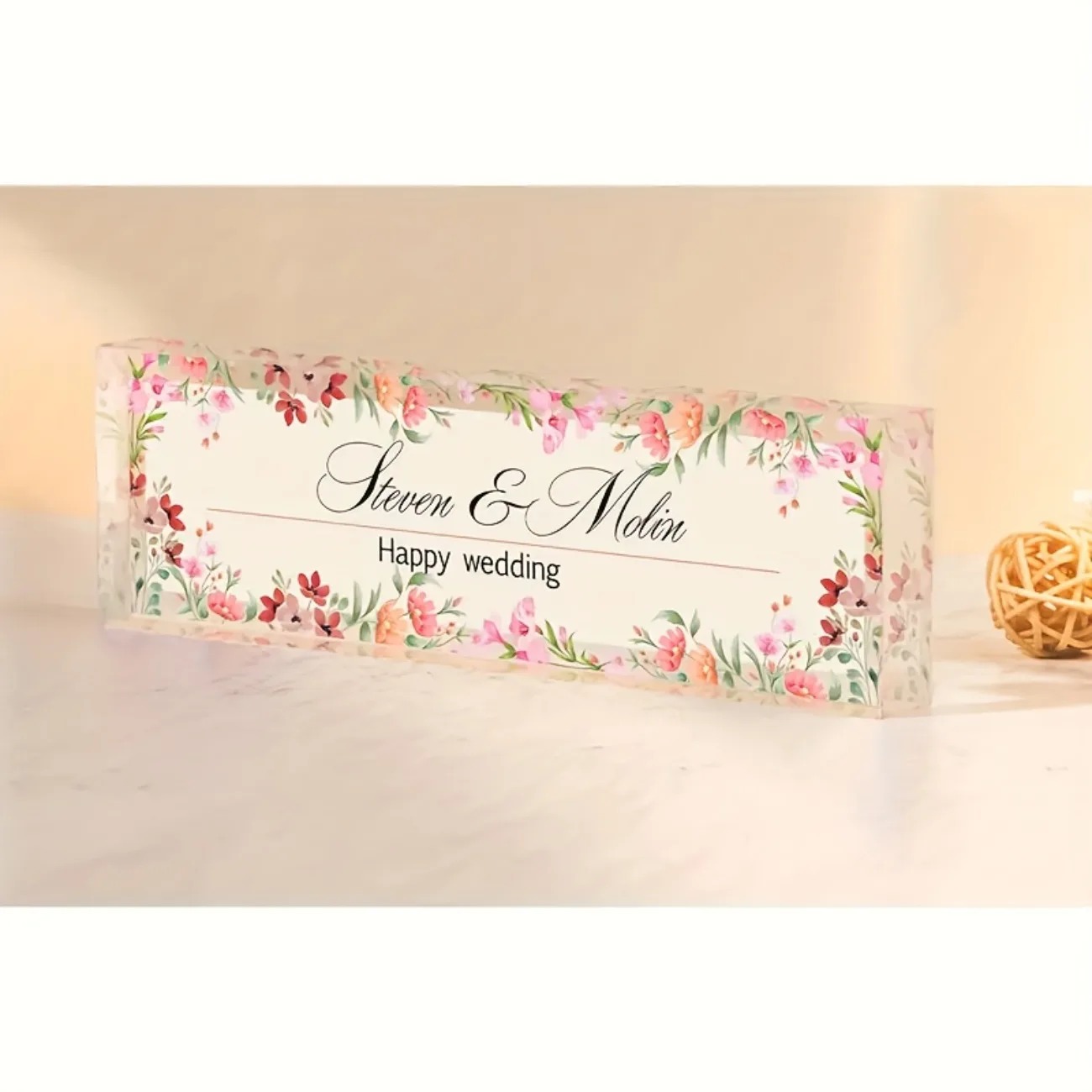 Desk Name Plate - 맞춤형 2D 아크릴 데스크 네임 플레이트,
