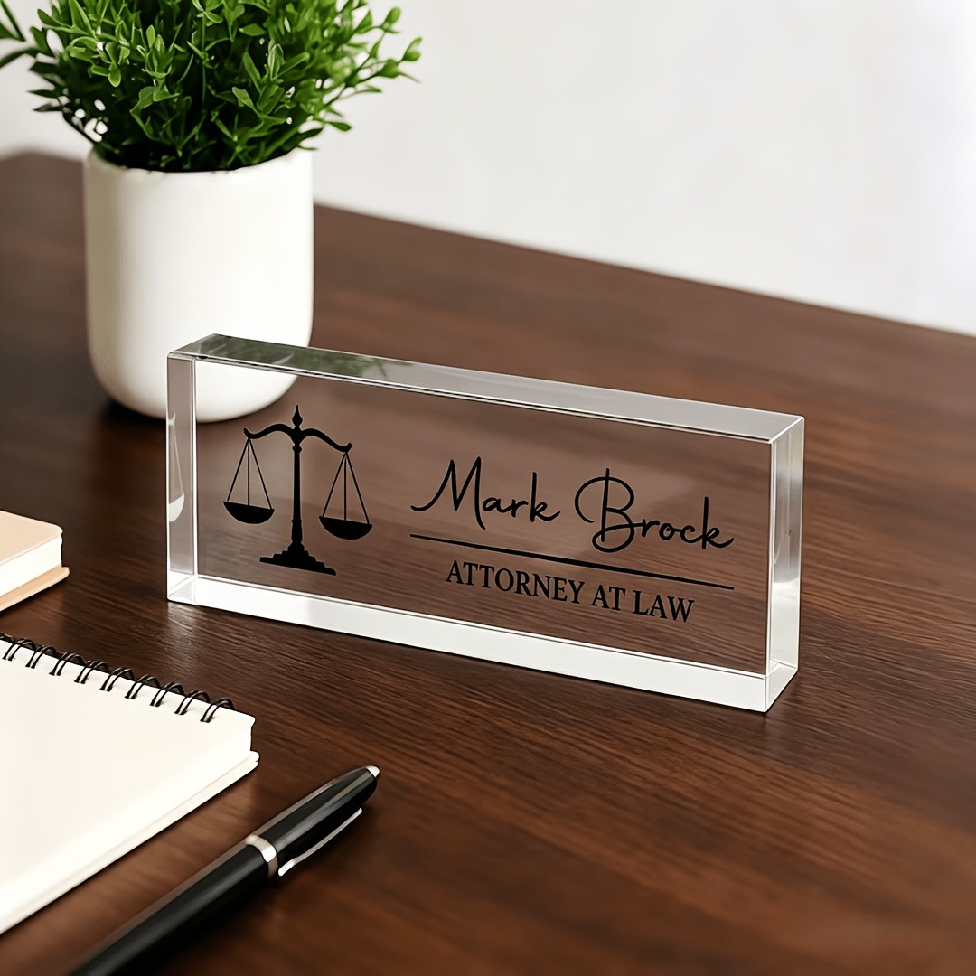 맞춤형 변호사 및 판사 아크릴 책상 명패, 맞춤형 투명 - Desk Name Plate 리뷰 및 가격
