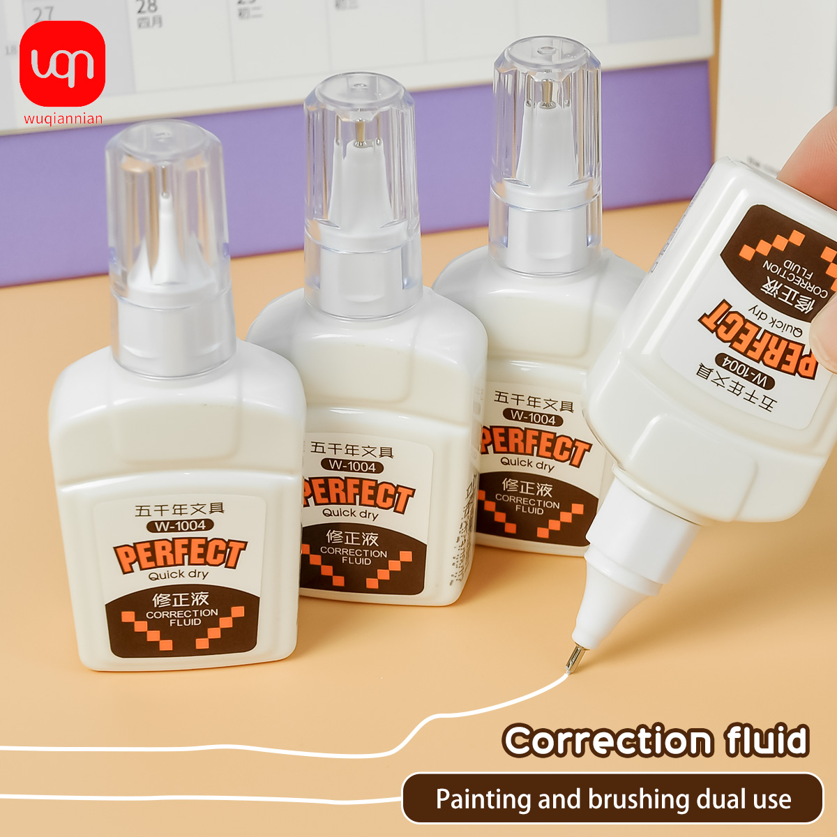 WQN-3/6/12PCS18ml 수정액 휴대용 학생용  - Correction Fluid White 리뷰 및 가격