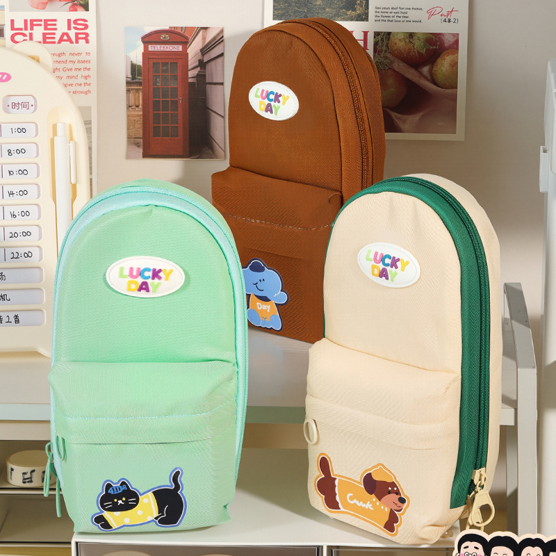 옥스포드 캔버스 수직 연필 가방 내마모성 부드러운 지퍼 - Stationery Office Supply Store 리뷰 및 가격