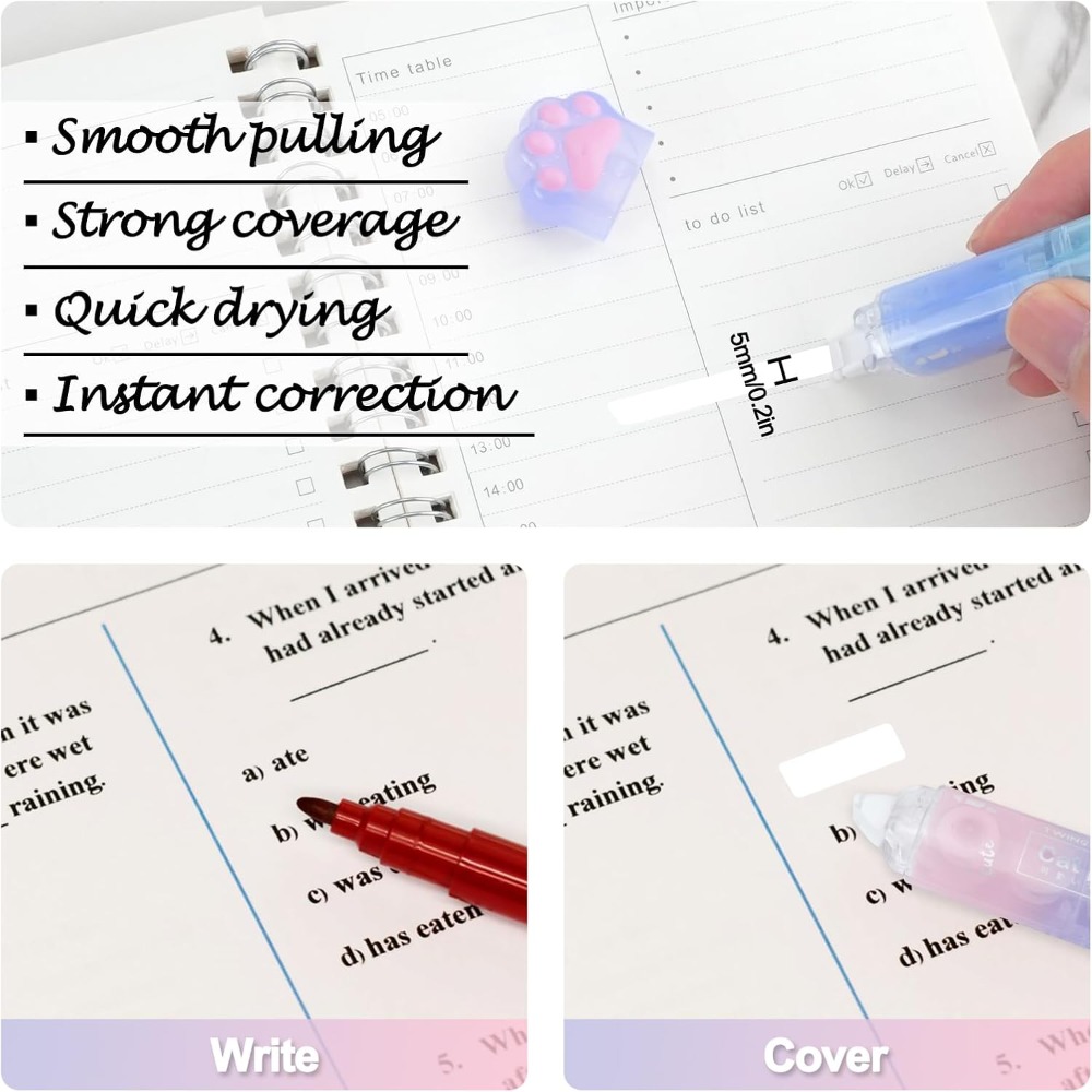 6개입 수정테이프, 양면 접착식 2 in 1 테이프 롤 - Correction Tape Roller 리뷰 및 가격