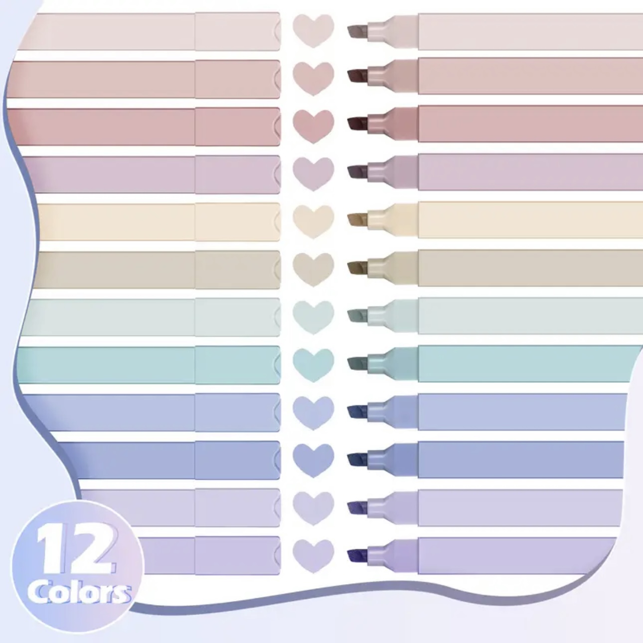 12/60개입 에스테틱 형광펜 세트 - 끌형 팁 마커, - Highlighter Set Pastel 리뷰 및 가격