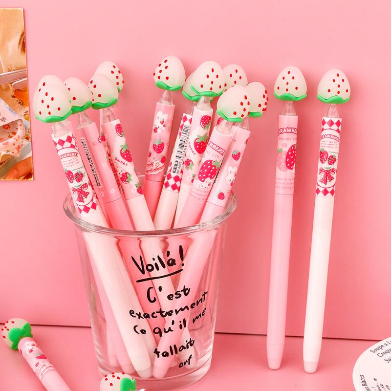 딸기 디자인 지워지는 젤 펜 세트, 빛에 민감한 색상  - Gel Ink Pen Set 리뷰 및 가격