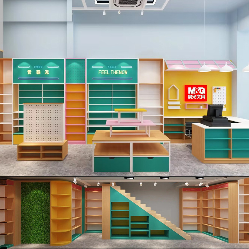 맞춤형 문구점 디자인 선반 맞춤형 펜꽂이 서점 사무용품 - Stationery Office Supply Store 리뷰 및 가격