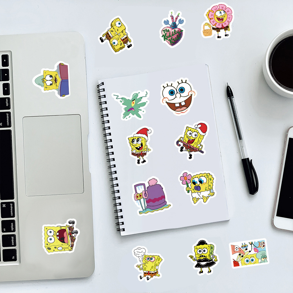 100pcs Kawaii SpongeBob 만화 Squ - Memo Pad Sticky 리뷰 및 가격