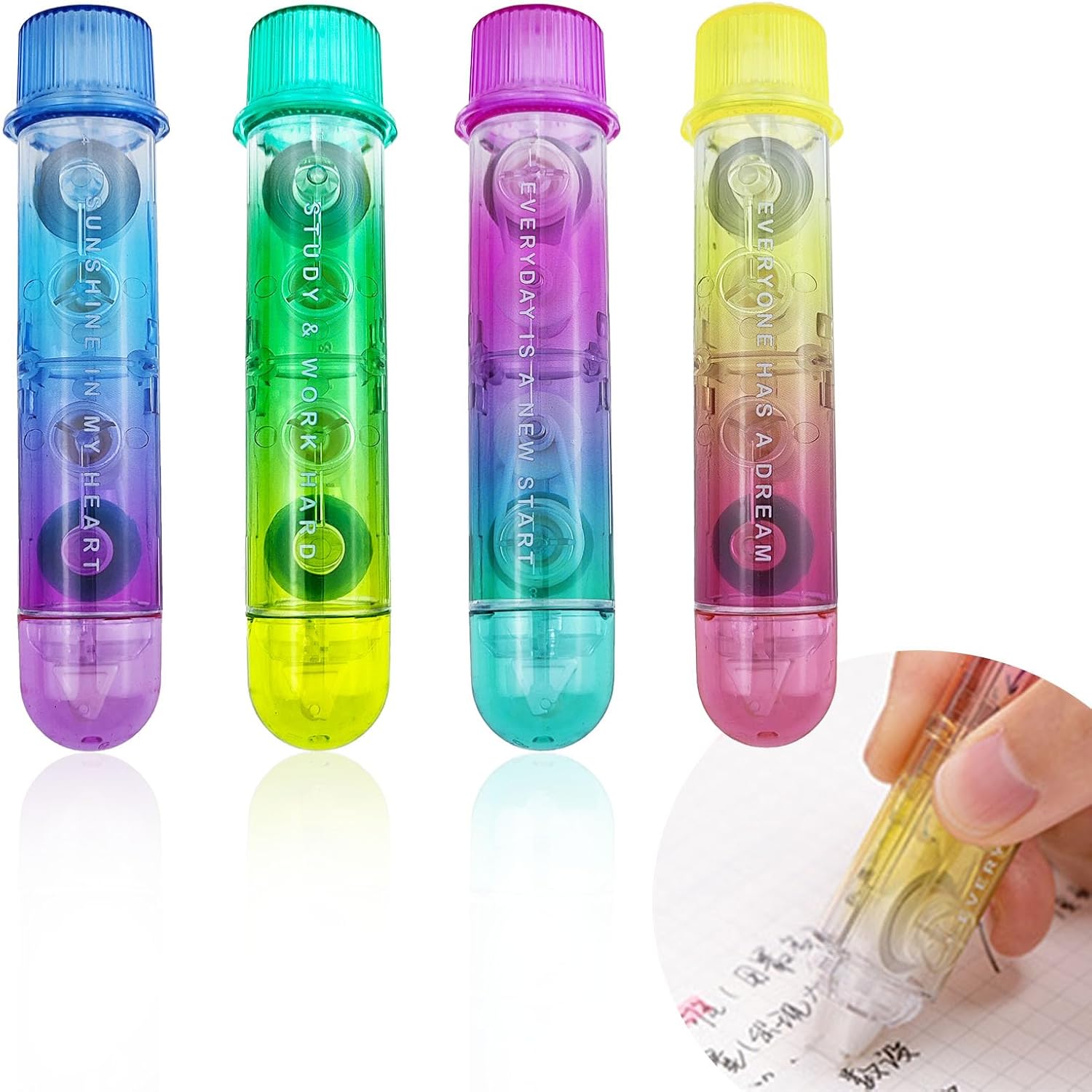 4 팩 2 In1 화이트 아웃 수정 테이프 및 접착 도 - Correction Tape Roller 리뷰 및 가격