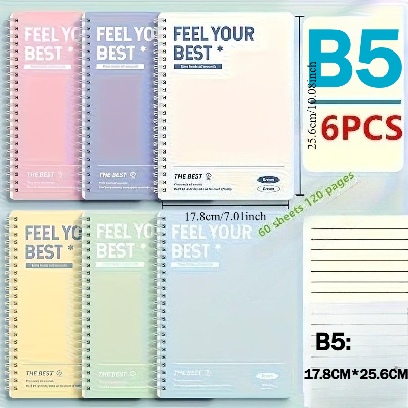 6개입 스파이럴 노트, 심플한 A5/B5 하드커버 스파 - Graph Paper Pad 리뷰 및 가격