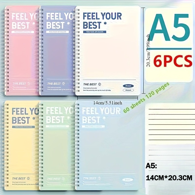 6개입 스파이럴 노트, 심플한 A5/B5 하드커버 스파 - Graph Paper Pad 리뷰 및 가격