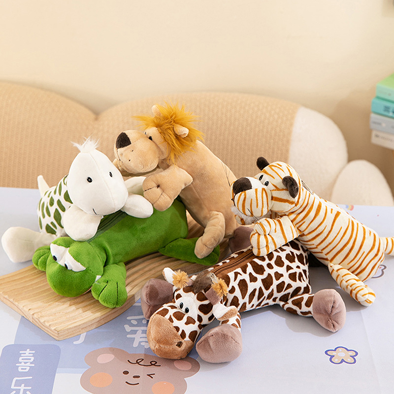 만화 동물 코끼리 사자 봉제 펜 케이스, 대용량 용품, - Lion Stationery & Office Supply(Kunshan)Co.Ltd 리뷰 및 가격