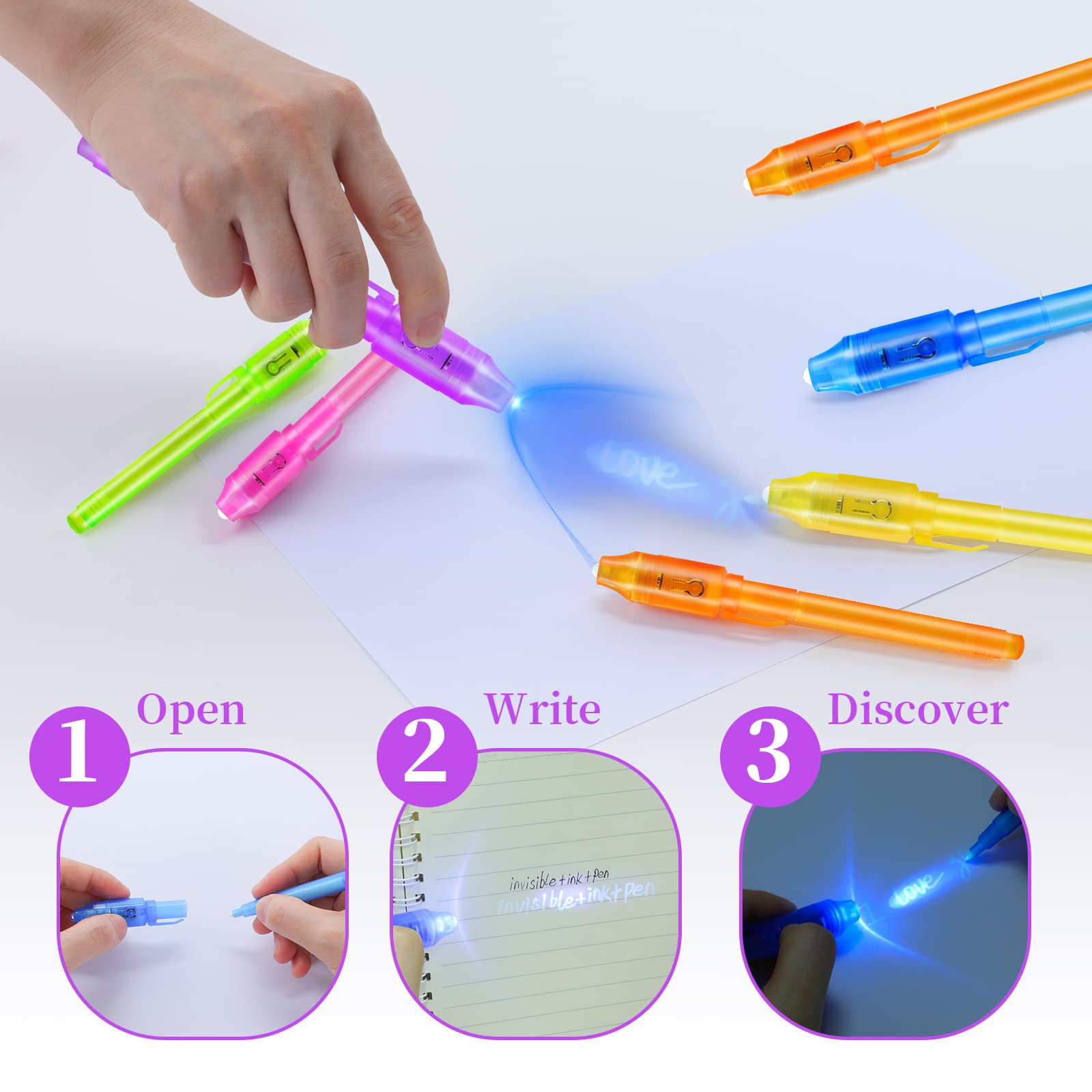 10개입 보이지 않는 잉크 펜 마법 펜, UV 라이트로 - Highlighter Set Pastel 리뷰 및 가격