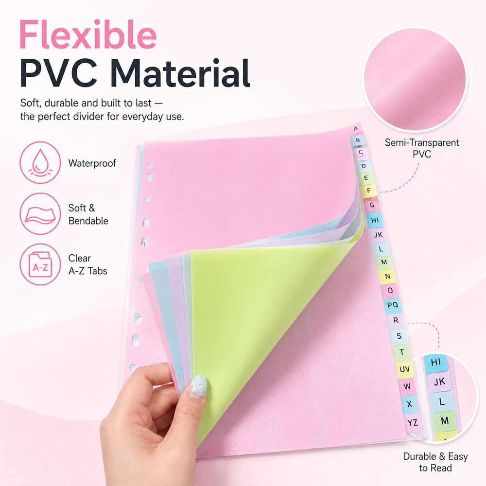 21매 A-Z 알파벳 바인더 디바이더, 방수 PVC 인 - Index Tab Divider 리뷰 및 가격