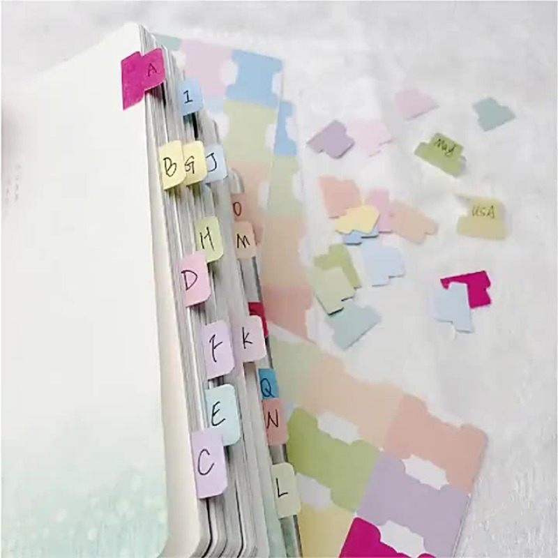 다채로운 스티키 인덱스 탭 - 쓰기 가능한 양면 페이지 - Index Tab Divider 리뷰 및 가격