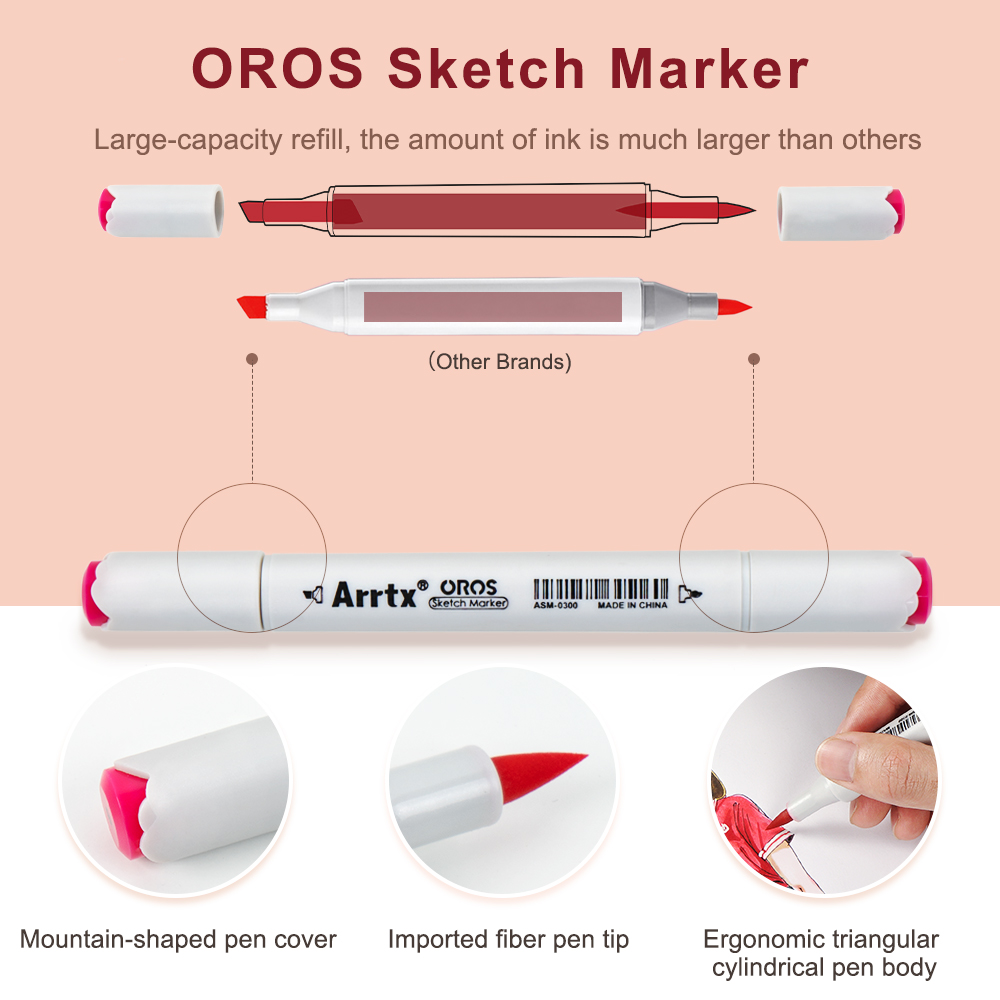 Arrtx Oros 66 파스텔 색상 알코올 브러시 마 - Highlighter Set Pastel 리뷰 및 가격