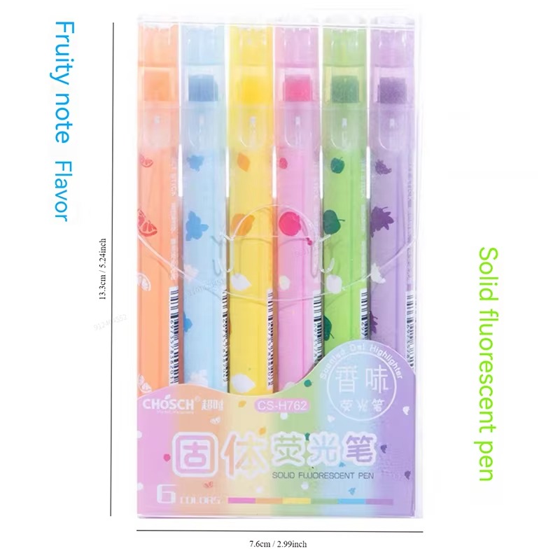 6 색/세트 파스텔 젤 형광펜 향수 성경 형광펜 블리드 - Highlighter Set Pastel 리뷰 및 가격