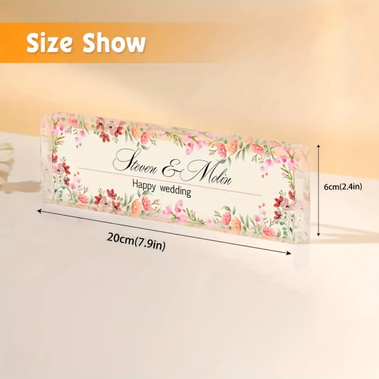 맞춤형 2D 아크릴 데스크 네임 플레이트, 화려한 꽃무 - Desk Name Plate 리뷰 및 가격