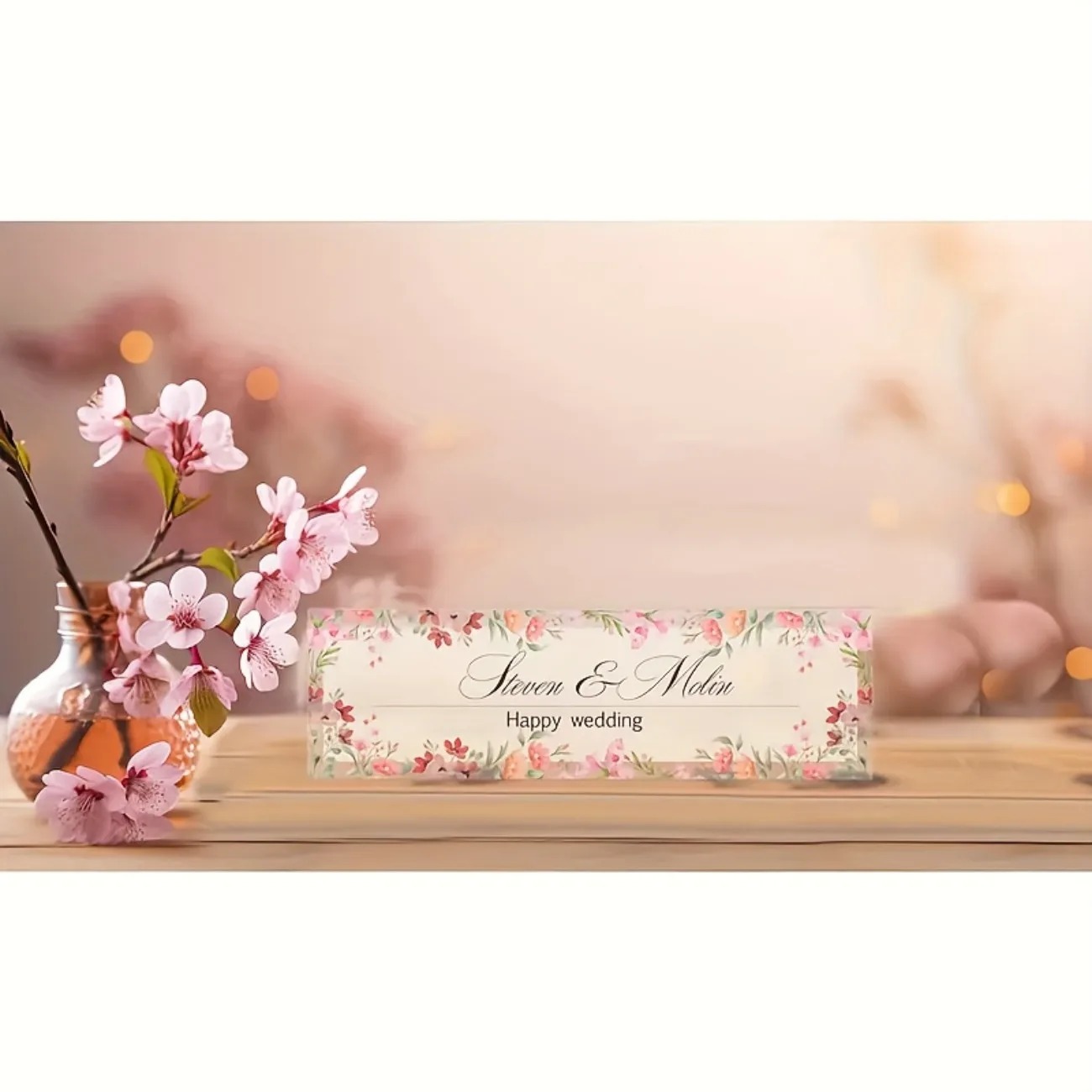 맞춤형 2D 아크릴 데스크 네임 플레이트, 화려한 꽃무 - Desk Name Plate 리뷰 및 가격